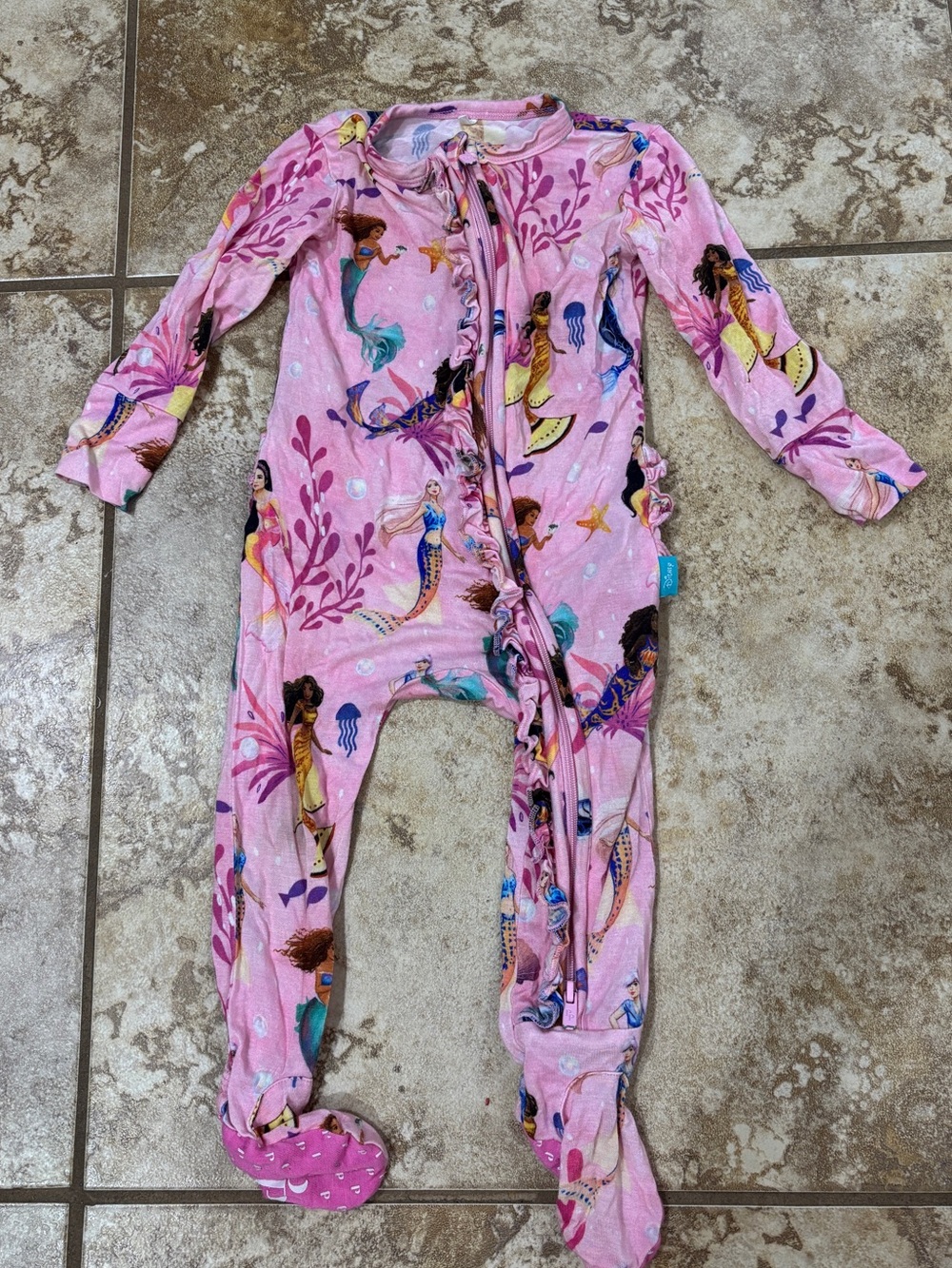 Posh Peanut Disney The Little Mermaid Pink Sleeper